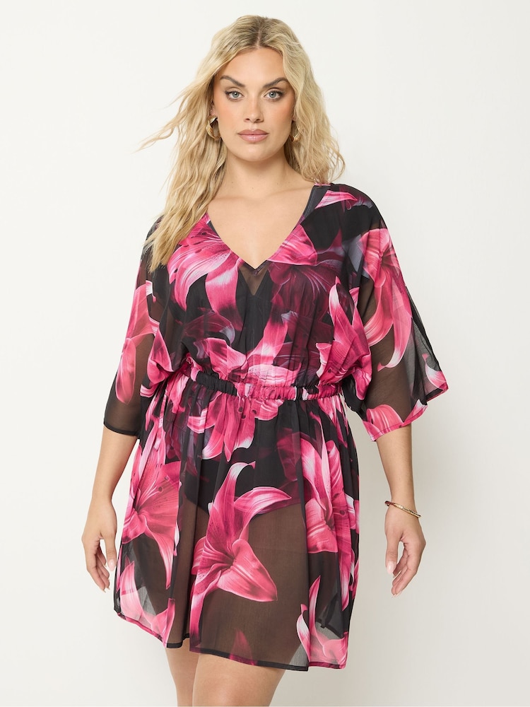Yours Curve Black Kaftan - Image 2 of 5 Yours Curve Black Kaftan - Image 2 of 5