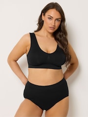 Yours Curve Black Seamless Light Control Full Briefs 2 Pack - Image 3 of 9