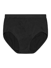 Yours Curve Black Seamless Light Control Full Briefs 2 Pack - Image 7 of 9