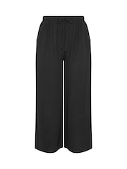 Yours Curve Black Crinkle Trousers - Image 5 of 5