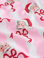 Pink/White Stripe Christmas Santa Scoop Tummy Control Swimsuit - Image 6 of 7