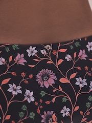 Navy Pink Floral Print High Leg Bikini Bottoms - Image 5 of 8