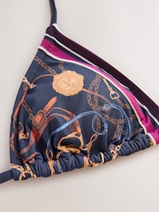 Equestrian Print - 金具付きトライアングルビキニトップ - 画像 7 / 9
