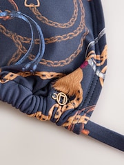 Equestrian Print - 金具付きトライアングルビキニトップ - 画像 8 / 9