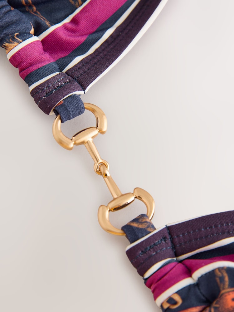 Equestrian Print - 金具付きトライアングルビキニトップ - 画像 9 / 9