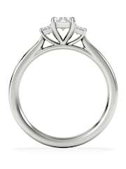 The Diamond Store Silver Evoke 3 Stone Emerald Cut Lab Diamond Ring 0.50ct in 925 Sterling Silver - Image 2 of 5
