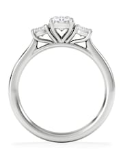 The Diamond Store Silver Evoke 3 Stone Round Cut Lab Diamond Ring 0.50ct in 925 Sterling Silver - Image 2 of 5