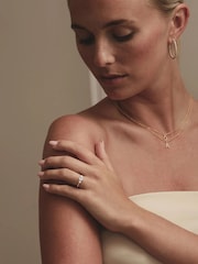 The Diamond Store Silver Evoke 3 Stone Round Cut Lab Diamond Ring 0.50ct in 925 Sterling Silver - Image 4 of 5