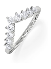 The Diamond Store Silver 0.50ct Lab Diamond Wishbone Ring H/Si Quality in 9K White Gold - Image 1 of 6