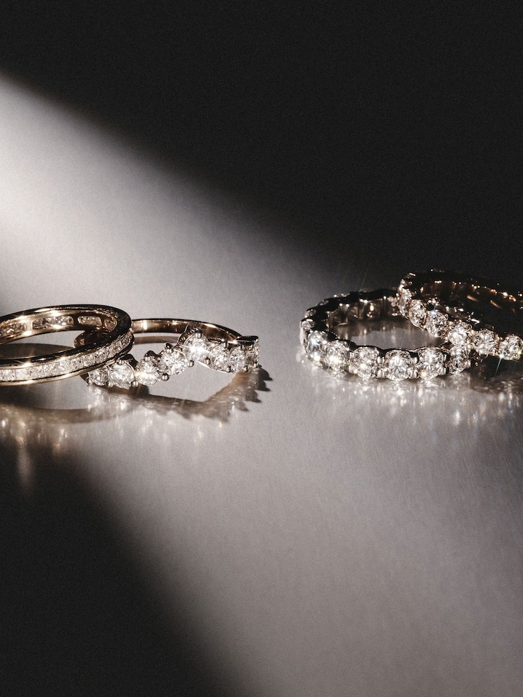 The Diamond Store Silver 0.50ct Lab Diamond Wishbone Ring H/Si Quality in 9K White Gold - Image 6 of 6