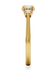 The Diamond Store Gold Evoke 3 Stone Round Cut Lab Diamond Ring 0.50ct in 18K Gold Vermeil - Image 4 of 6