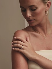 The Diamond Store Gold Evoke 3 Stone Round Cut Lab Diamond Ring 0.50ct in 18K Gold Vermeil - Image 5 of 6