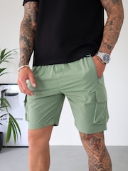 CAPO Green Lightweight Cargo Shorts - Image 1 of 6