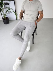 CAPO Natural Egyptian Cotton Short Sleeve Zip Polo Shirt - Image 5 of 6