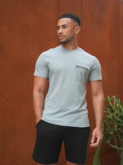 CAPO Blue Cargo Pocket T-Shirt - Image 3 of 4