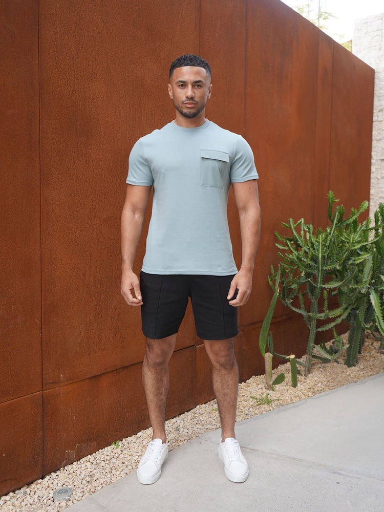 CAPO Blue Cargo Pocket T-Shirt - Image 4 of 4