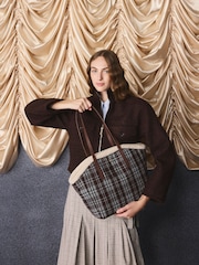 Cath Kidston Brown Check Tote Bag - Image 4 of 7