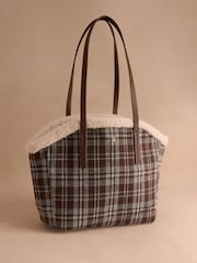 Cath Kidston Brown Check Tote Bag - Image 5 of 7
