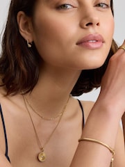 D.Louise Gold Tone Waterproof Knot Twist Mini Hoops - Image 2 of 2
