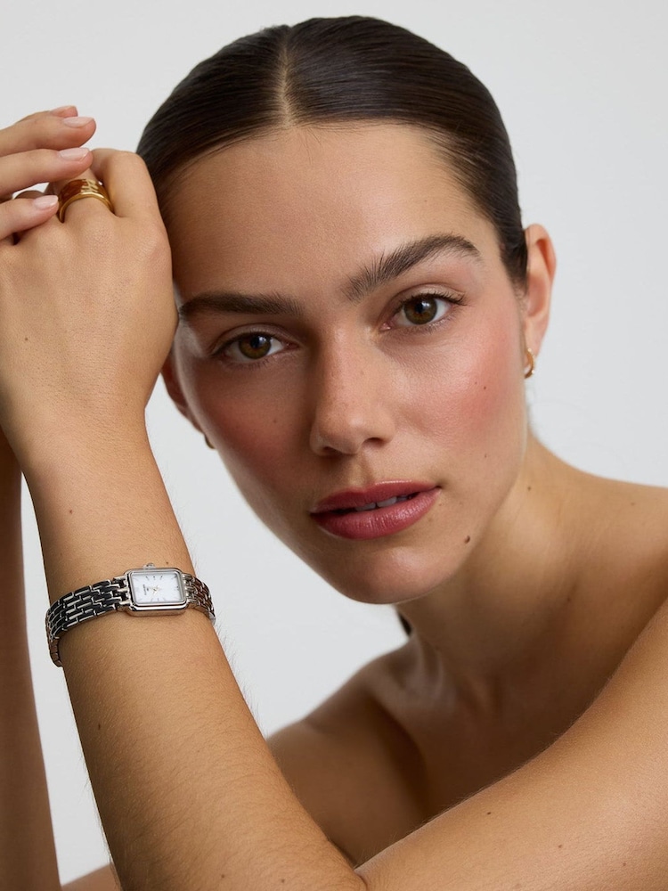 D.Louise Silver Classic Stainless Linked Watch - Image 1 of 6