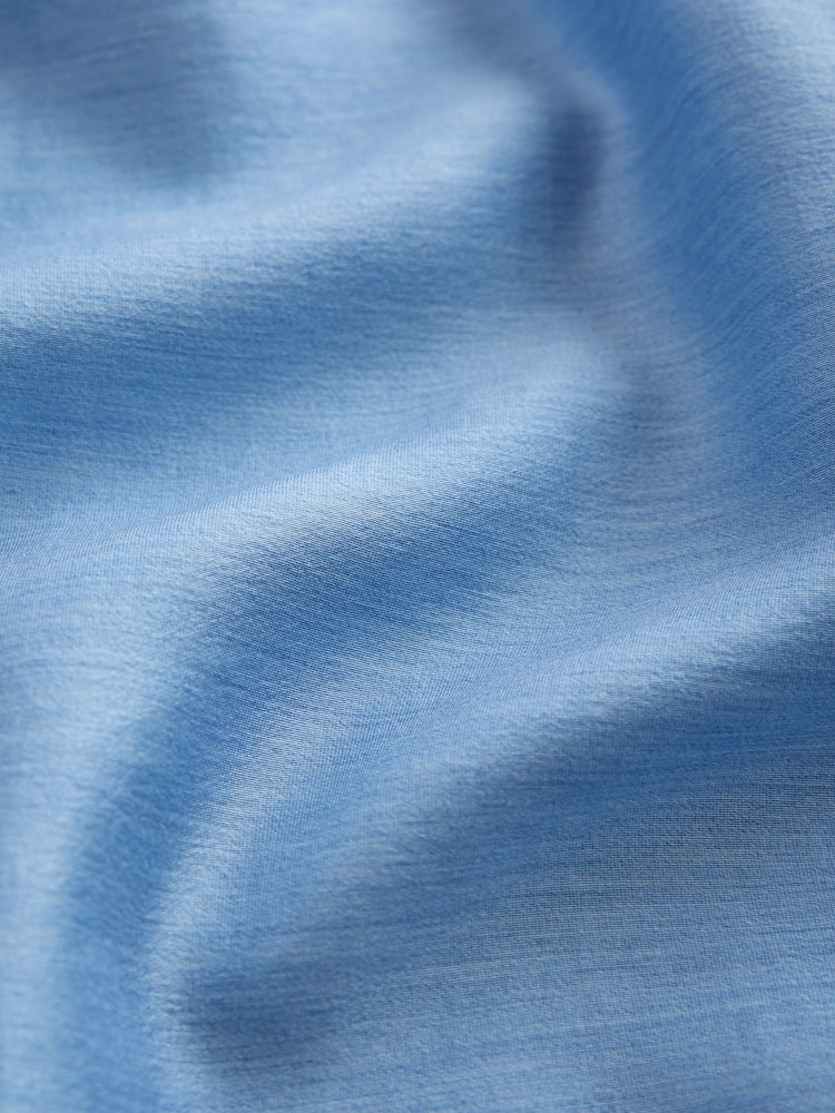 Світло-блакитний - N. Premium Scarf Detail V-Neck Blouse - Image 2 of 3