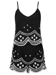KBX Black Broderie Cami Set - Image 6 of 6