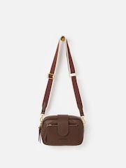 Oliver Bonas Brown Charlee Chocolate Brown Crossbody Bag - Image 1 of 7