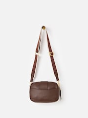 Oliver Bonas Brown Charlee Chocolate Brown Crossbody Bag - Image 2 of 7