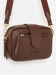 Oliver Bonas Brown Charlee Chocolate Brown Crossbody Bag - Image 3 of 7