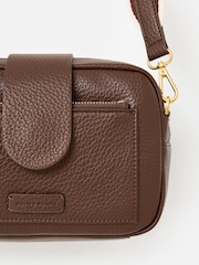 Oliver Bonas Brown Charlee Chocolate Brown Crossbody Bag - Image 6 of 7