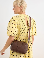 Oliver Bonas Brown Charlee Chocolate Brown Crossbody Bag - Image 7 of 7