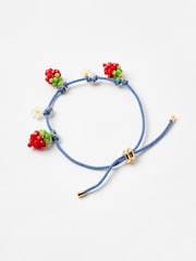 Oliver Bonas Red Suzy Strawberry Cord Bracelet - Image 2 of 3