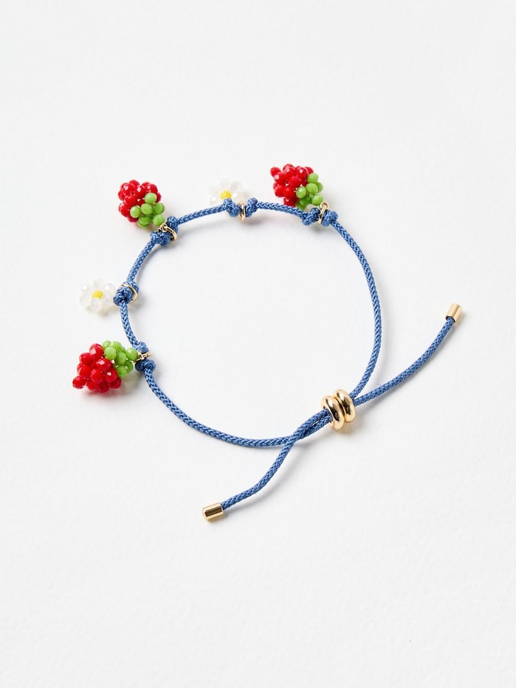 Oliver Bonas Red Suzy Strawberry Cord Bracelet - Image 2 of 3