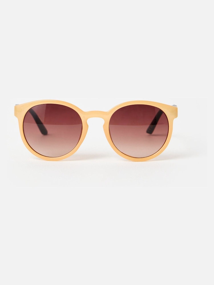Oliver Bonas Yellow Yellow & Animal Print Wavy Arm Preppy Sunglasses - Image 1 of 5 Oliver Bonas Yellow Yellow & Animal Print Wavy Arm Preppy Sunglasses - Image 1 of 5
