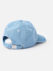 Oliver Bonas Blue Light Blue Denim Cap Hat - Image 3 of 4
