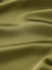 أخضر - CERENE Long Sleeve High Neck Satin Blouse - صورة 9 من 10