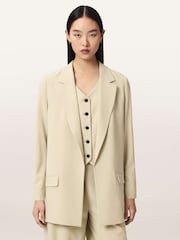 AllSaints Cream Aleida Tri Blazer - Image 1 of 3