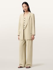 AllSaints Cream Aleida Tri Blazer - Image 2 of 3