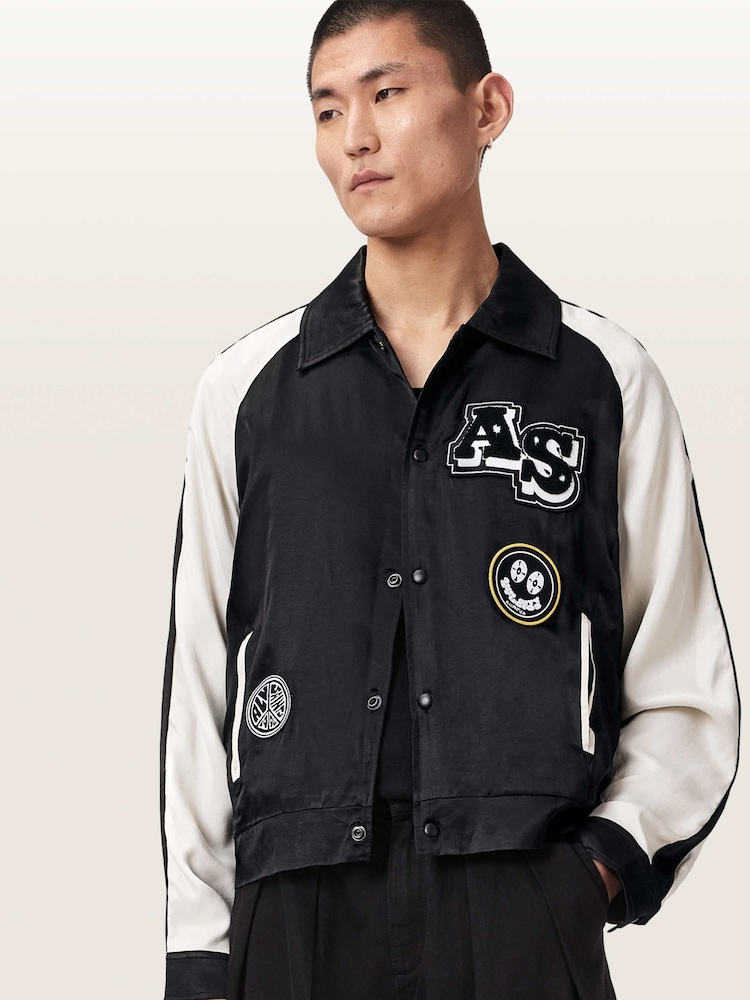 AllSaints Black Orville Jacket - Image 2 of 3 AllSaints Black Orville Jacket - Image 2 of 3