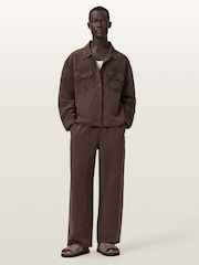 AllSaints Brown Korten Shacket - Image 2 of 7