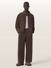 AllSaints Brown Korten Shacket - Image 6 of 7