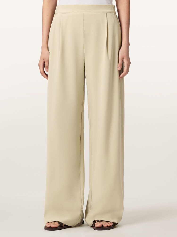AllSaints Cream Aleida Wide Leg Trousers - Image 1 of 7