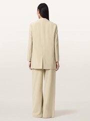 AllSaints Cream Aleida Wide Leg Trousers - Image 6 of 7