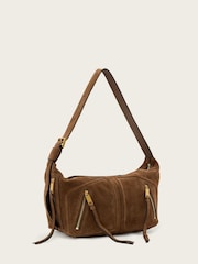 AllSaints Brown Jean Rey Suede Shoulder - Image 4 of 7