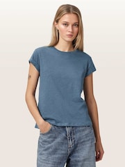 AllSaints Blue Anna T-Shirt - Image 1 of 7
