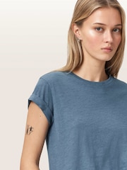 AllSaints Blue Anna T-Shirt - Image 3 of 7