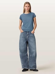 AllSaints Blue Anna T-Shirt - Image 6 of 7