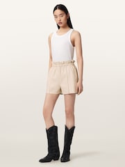 AllSaints Cream Fran Short - Image 1 of 8