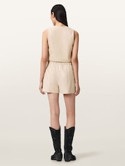 AllSaints Cream Fran Short - Image 2 of 8