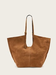 AllSaints Brown Ara Suede E/W Tote - Image 1 of 7